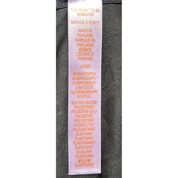 Savage X Fenty Black Lace Y2K Hooded Gothic Streetwear Bodysuit - Size Large - Picture 5 of 7